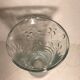 Old vase transparent molded glass