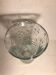 Old vase transparent molded glass