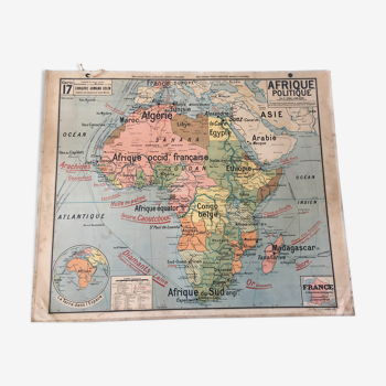 Carte géographique Afrique Vidal Lablache