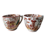 Sarreguemines porcelain cups