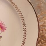 set of six vintage plates, Gien earthenware, floral style