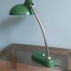 Large vintage desk lamp (50cm) in green lacquered metal, 70s