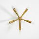 Original small mid-century modern brass Sputnik ceiling lamp with five arms