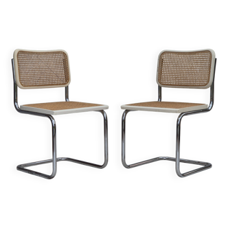 Années 1970, paire de chaises vintage italiennes, état d'origine.