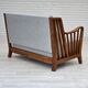 1950s, Scandinavian 2-seater sofa, reupholstered, upholstery wool, oak.