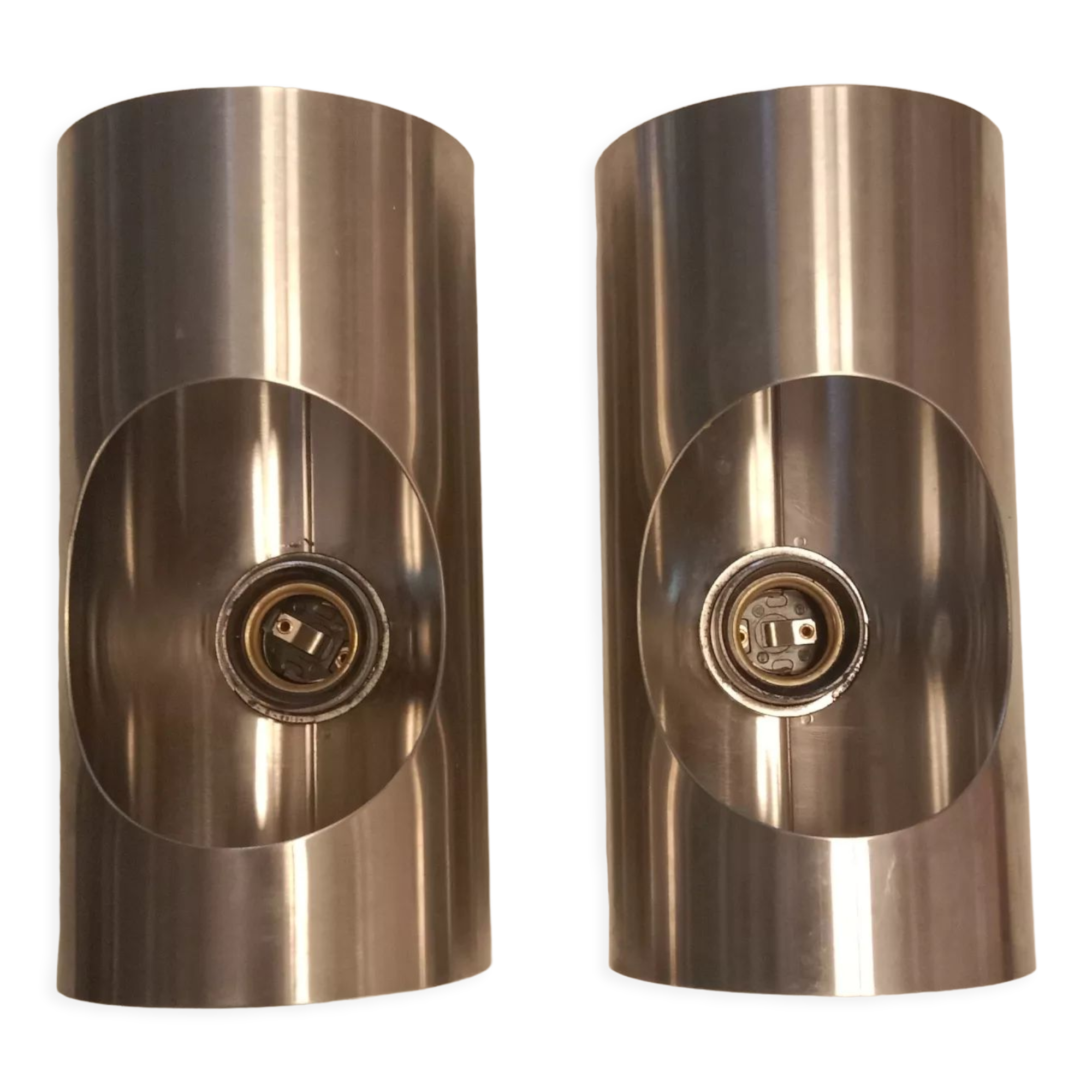 Paire d'appliques murales inox oxar
