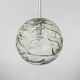 Doria leuchten glass hanging lamp , 1970s