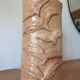 Large vintage glazed terracotta lamp base