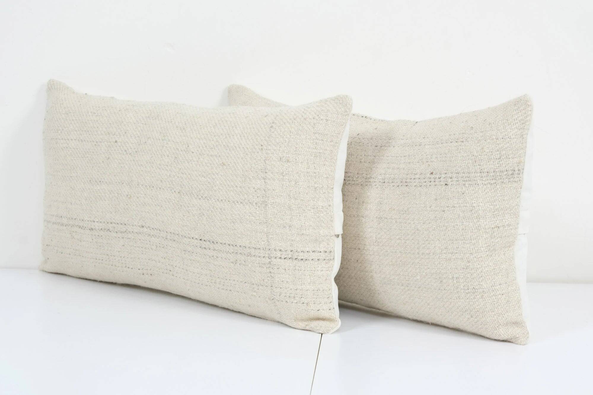 Set of 2 vintage kilim cushion covers 30x61 cm