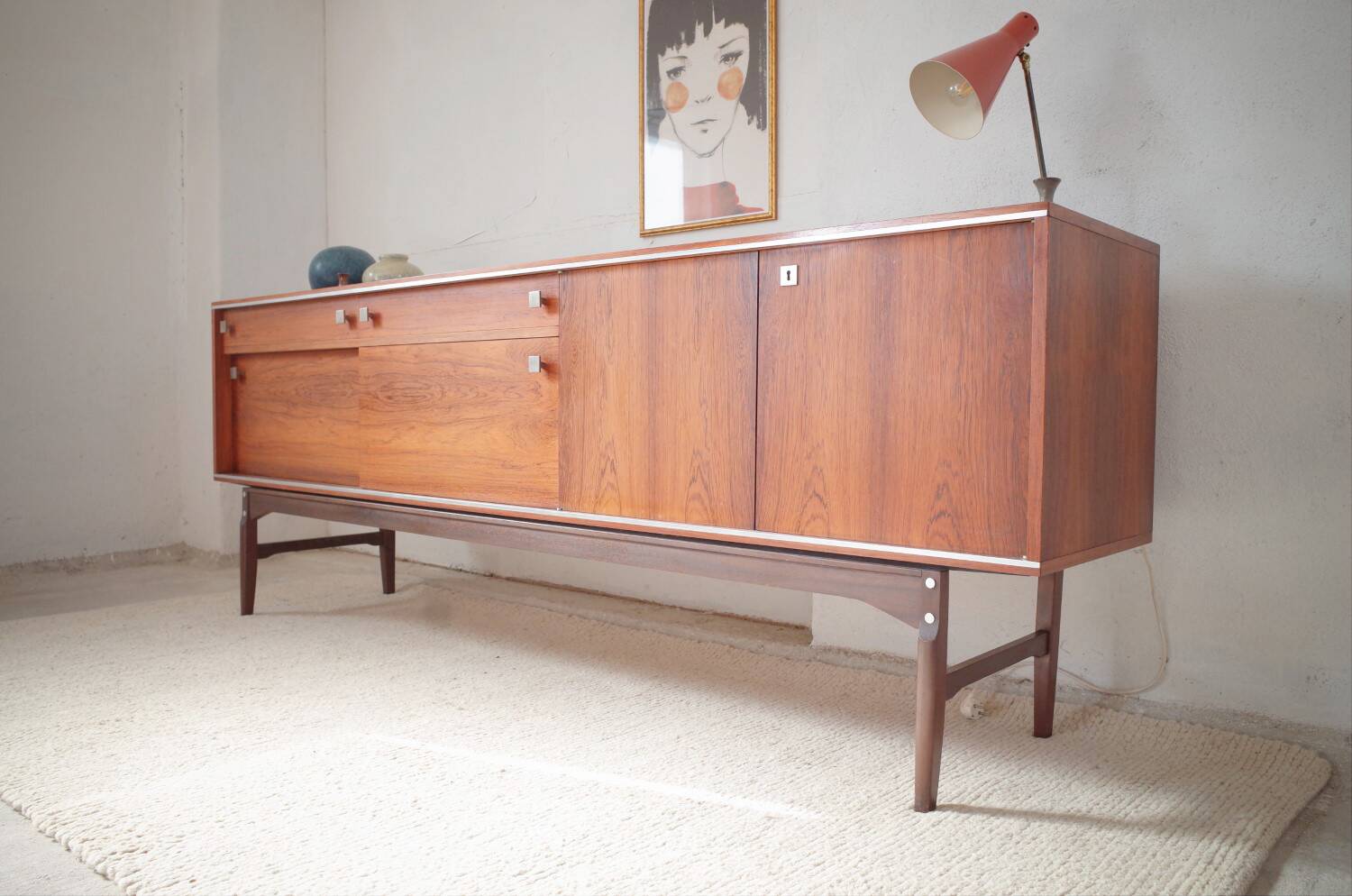 Large Vintage rosewood sideboard, 1960s