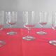 Lot 5 verres à pied cristal ciselé hauteur 14,5 cm