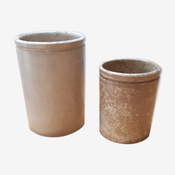 Duo of sandstone jam jars