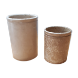 Duo of sandstone jam jars
