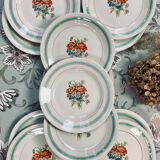 Set of 11 dessert plates Moulin des Loups Orchies