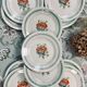 Set of 11 dessert plates Moulin des Loups Orchies