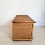 Bamboo chest, vintage wicker Dal Vera