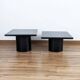 Lot de 2 tables basses gigognes Cidue, années 70