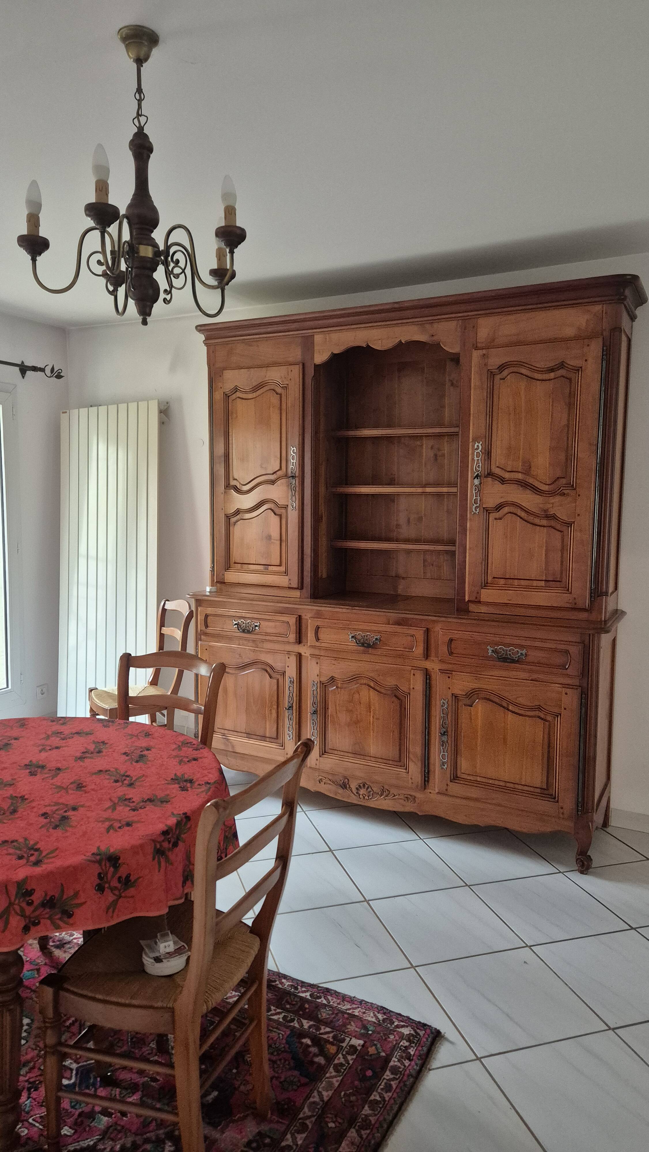 Louis XV Cherry Wood Sideboard/Cabinet