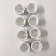 Lot of 8 Villeroy and Boch Pasadena porcelain egg cups with floral decoration