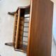 Turned wood magazine rack side table – vintage rustic style