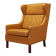 Orange armchair, Danish design, 1970s, production: Denmark