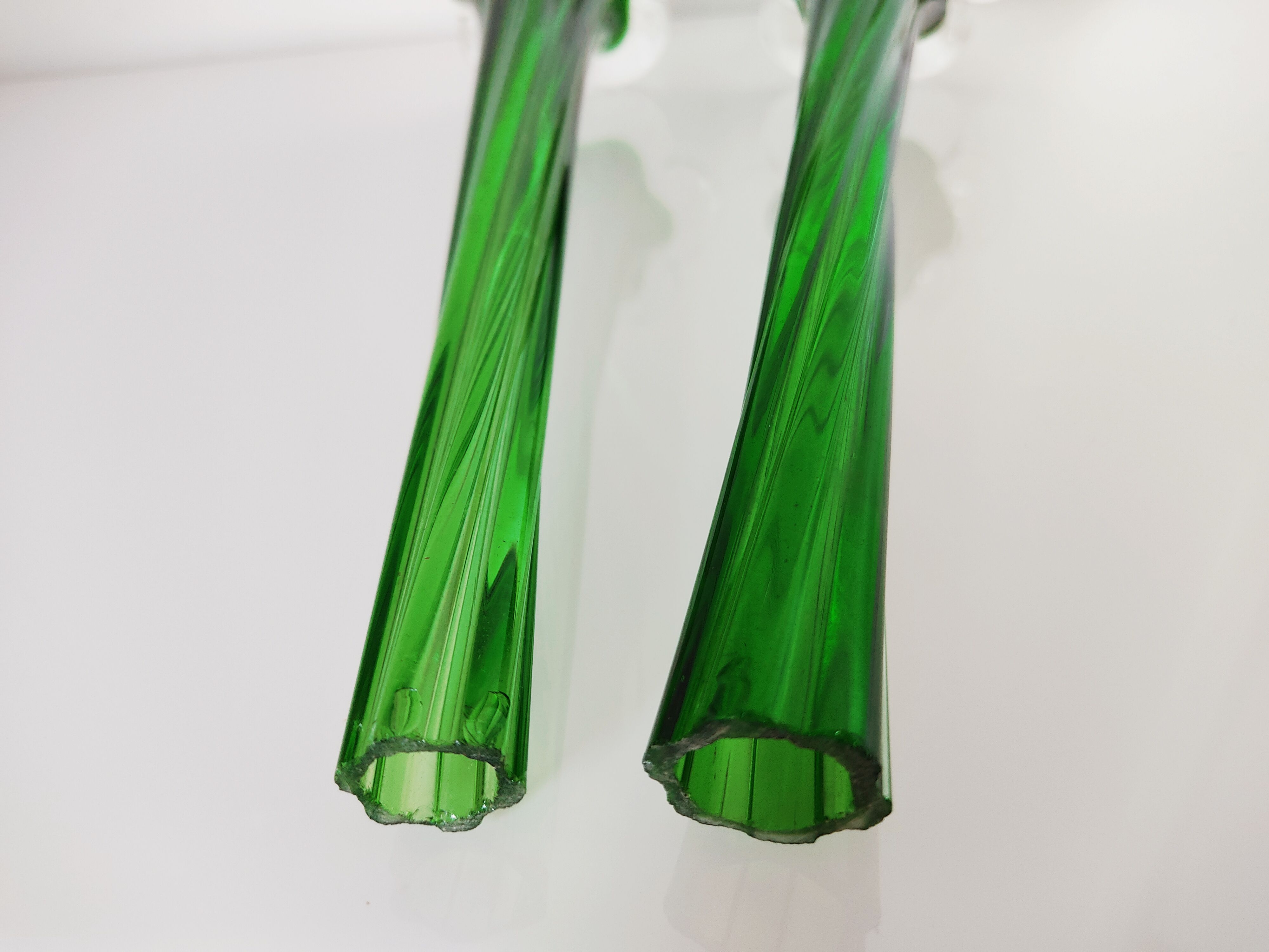 Pair of Murano glass soliflores