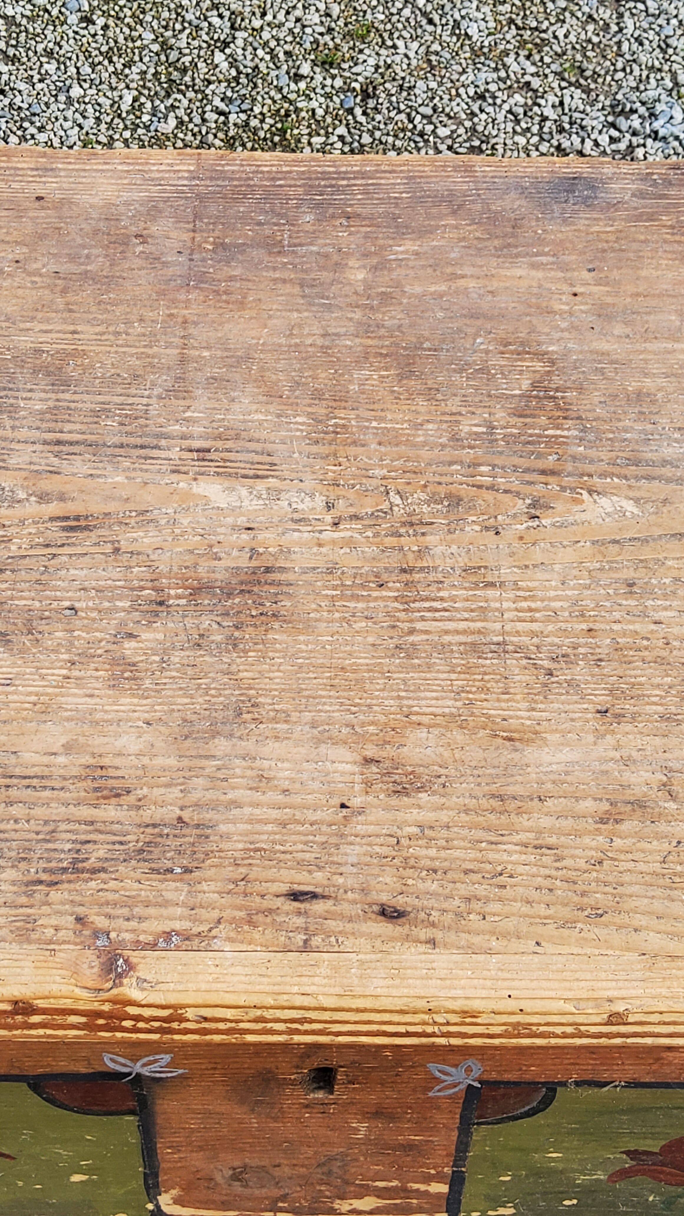 Alsatian polychrome wedding chest eighteenth -nineteenth century