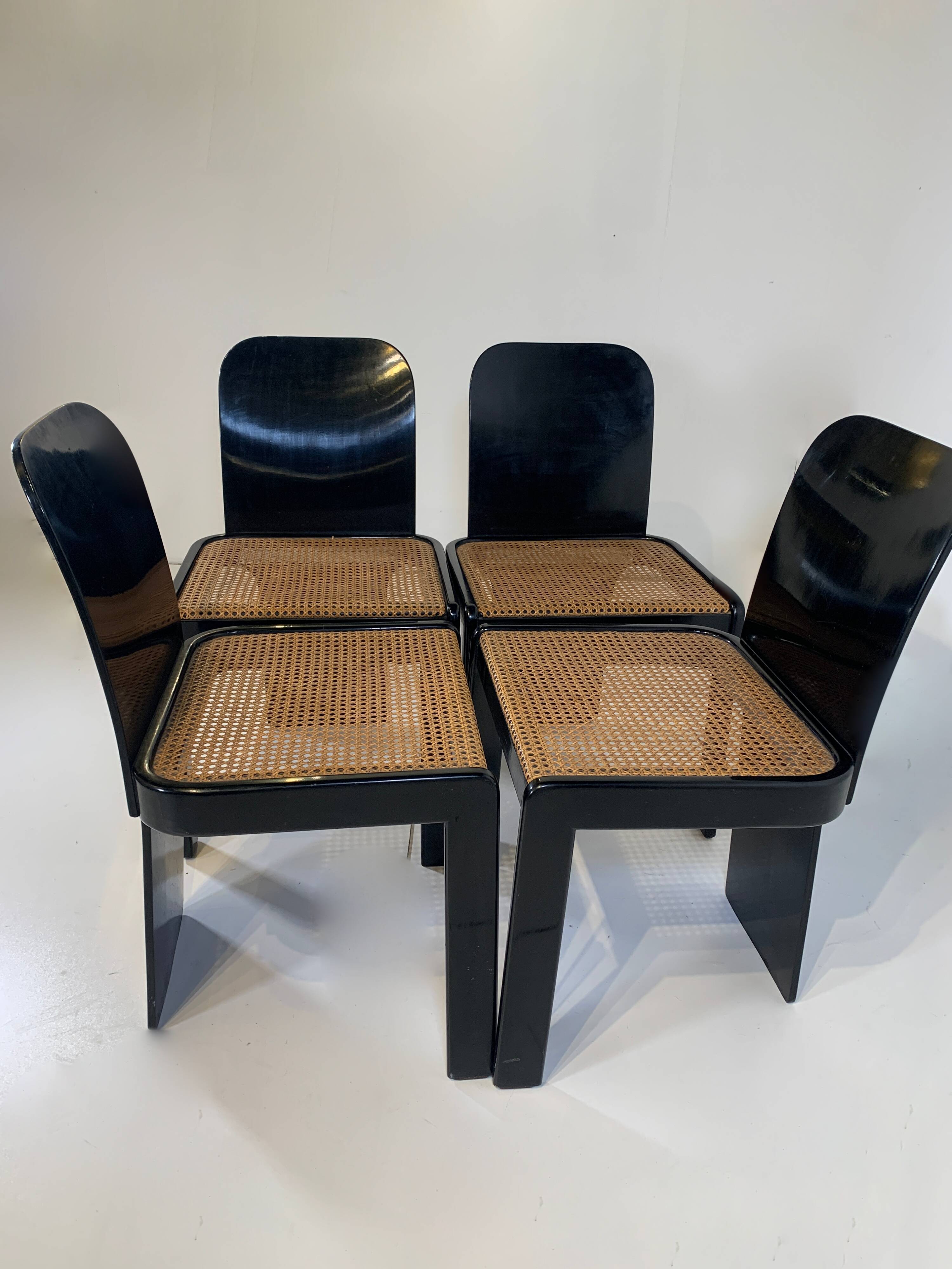 4 Pierluigi Molinari chairs