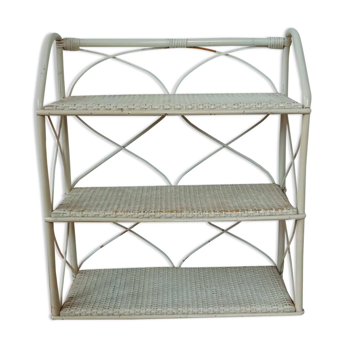 Vintage rattan shelf
