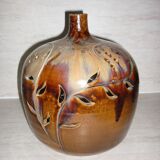 Vintage ceramic openwork ball lamp foot