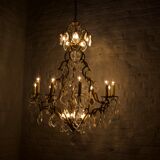 Louis XV style cage chandelier with tassels
