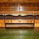 Queen Anne style pedestal commode from around 1710 in walnut and oyster veneer.