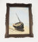 Oil on Wood Framed and Signed Henri Merlet : Boat Lying on Strike