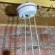 Antique Ceramic Up & Down Pendant Light with Vintage Flowers & Fruits Decor