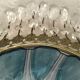 Glass chandelier Blues shabby chic has tassels