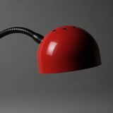 Lampe de bureau flexible Stilplast, rouge et noir, Italie, années 1980