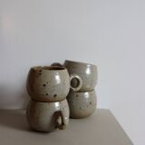 Small rounded speckled cups
