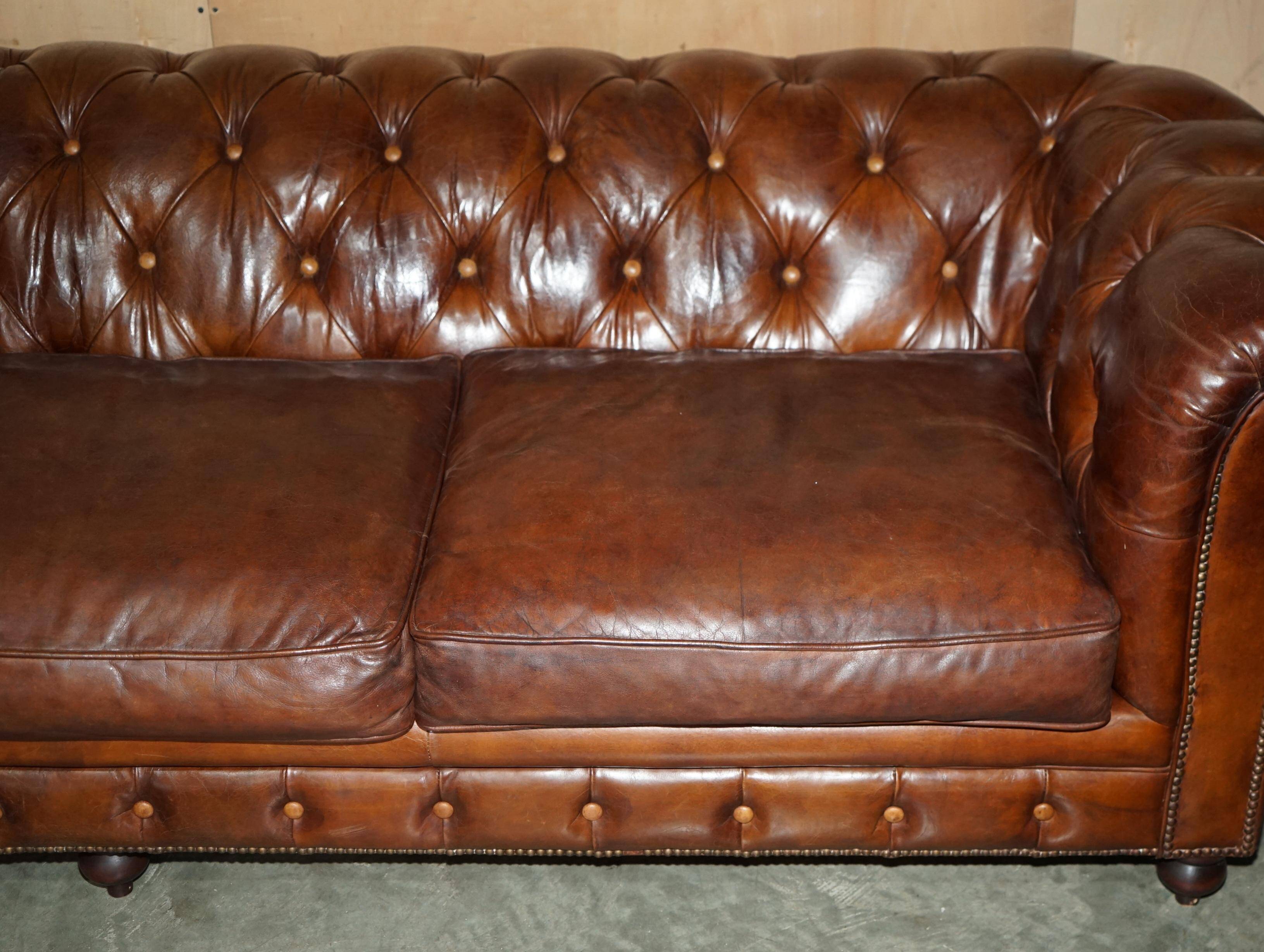 Heritage Biker Chesterfield Leather Sofa for 6 people by Timothy Oulton