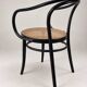 Thonet armchair in bent wood and caning – Czechoslovakia