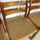 1960s Set of 6 Danish Teak Papercord Dining Chairs Model 84 by Niels Møller