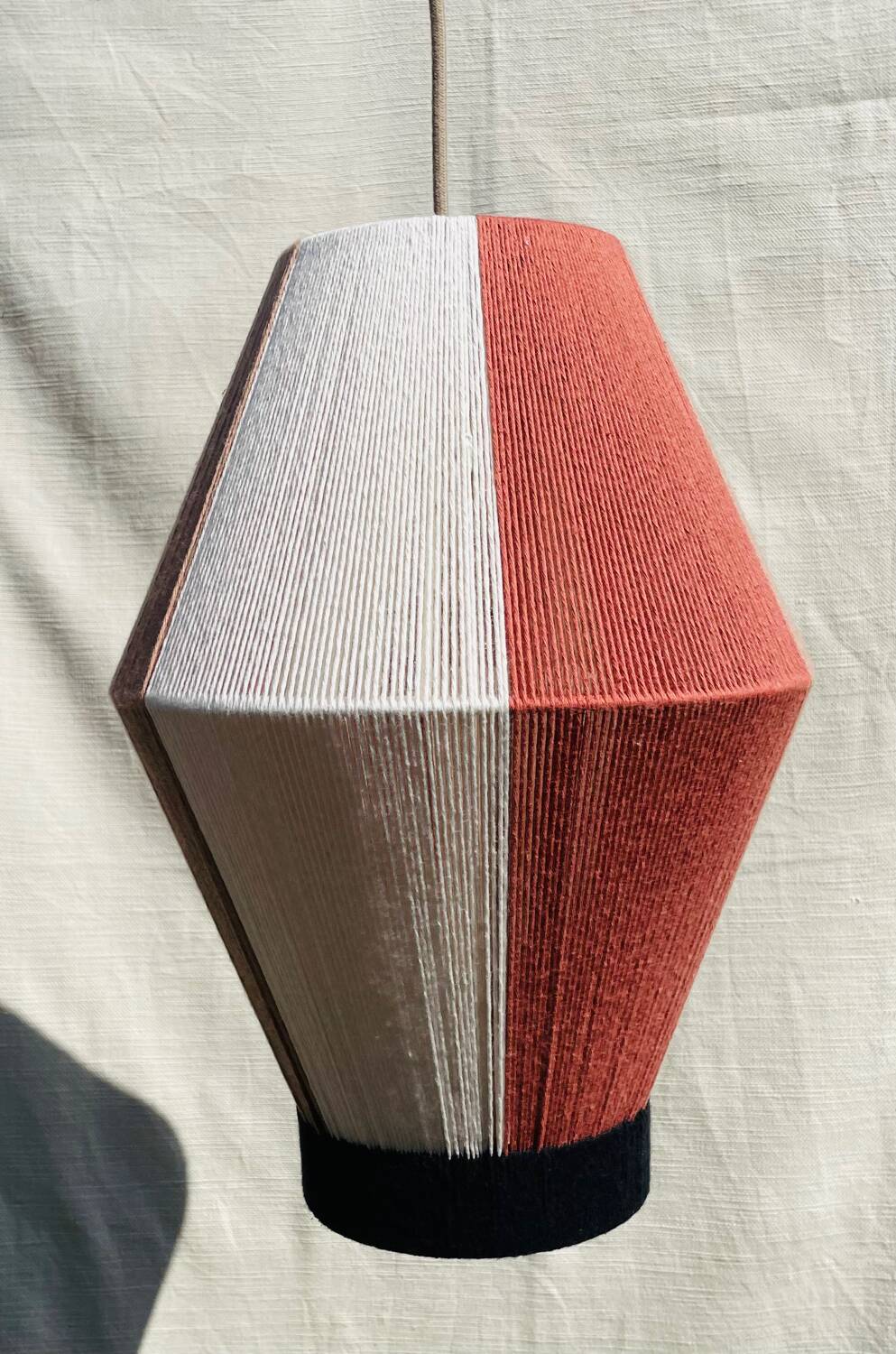 Cotton thread woven lamp