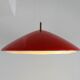 Danish red metal pendant lamp by Preben Fabricius & Jørgen Kastholm for Nordisk Solar, 1960s