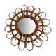 Vintage bamboo mirror 56cm