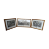 Set of 3 engravings.