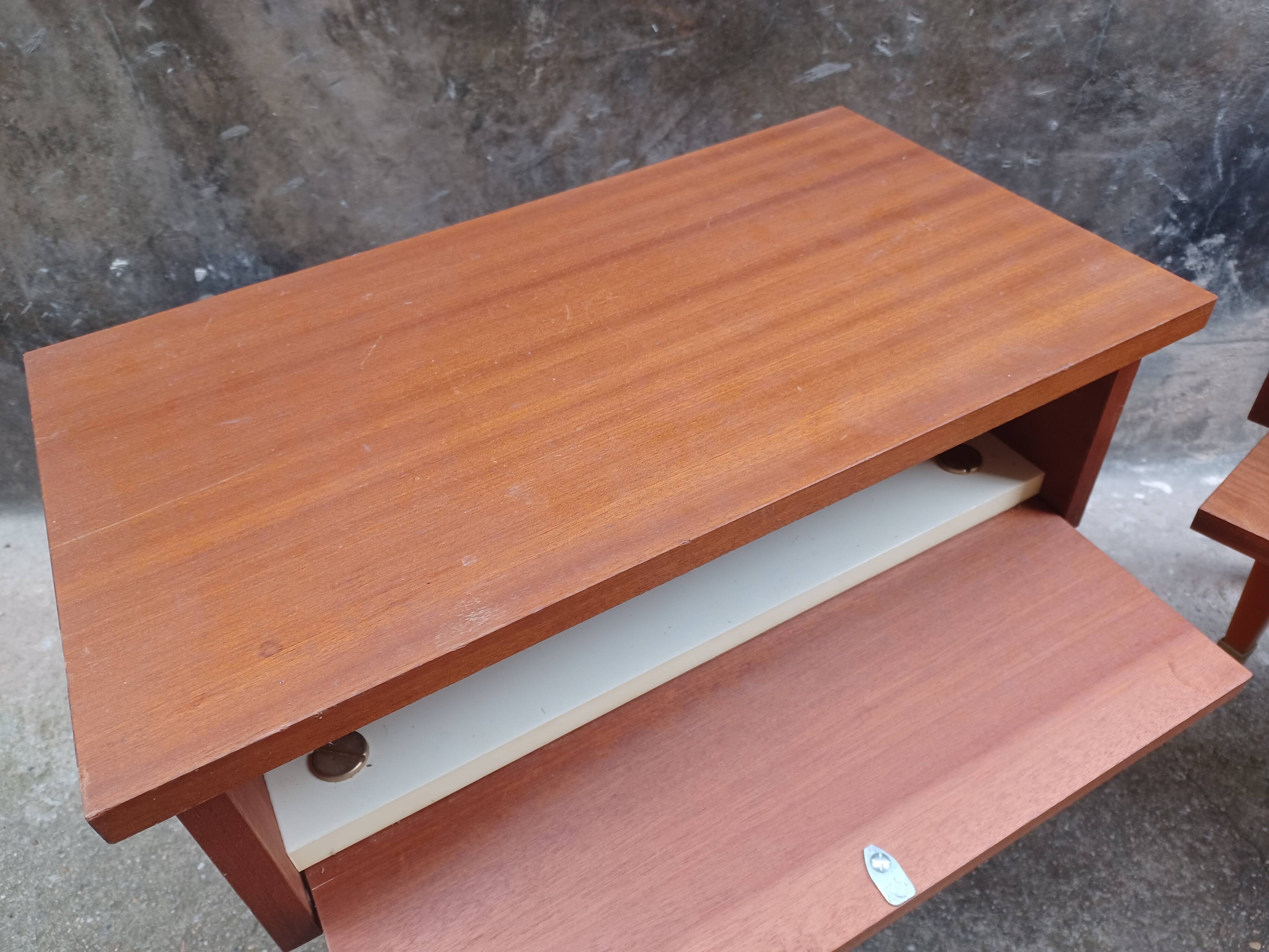 Pair of bedside tables, 60'S