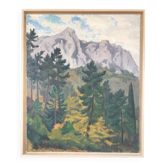 Oil on canvas by Camille Leroy 1905-1995. Alpes-Maritimes.