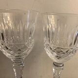 Paire de verres à pied en cristal taillé