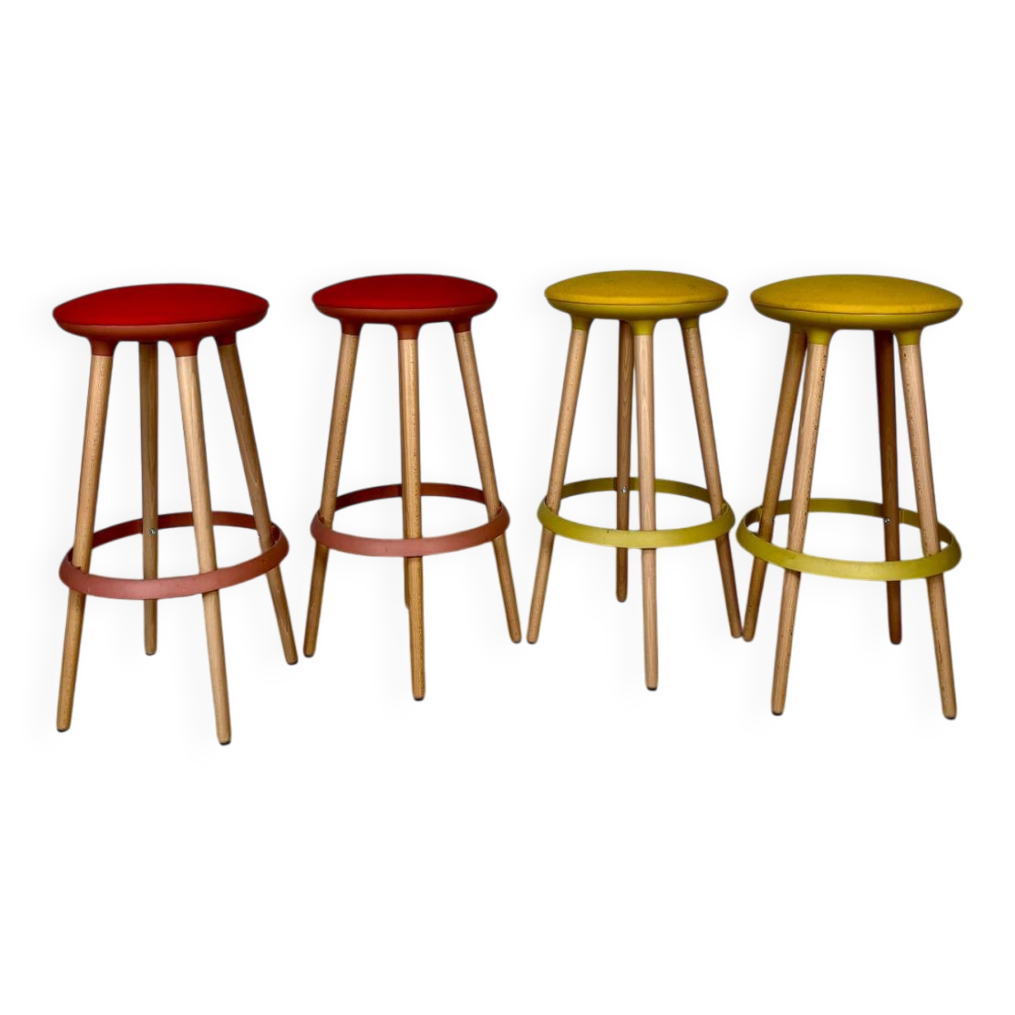 Enea Lottus high stool - Contemporary design - Light wood