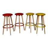 Enea Lottus high stool - Contemporary design - Light wood