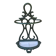 Enamelled cast iron umbrella stand